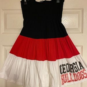 UGA Smock strapless dress -  New - Never worn - Size L.